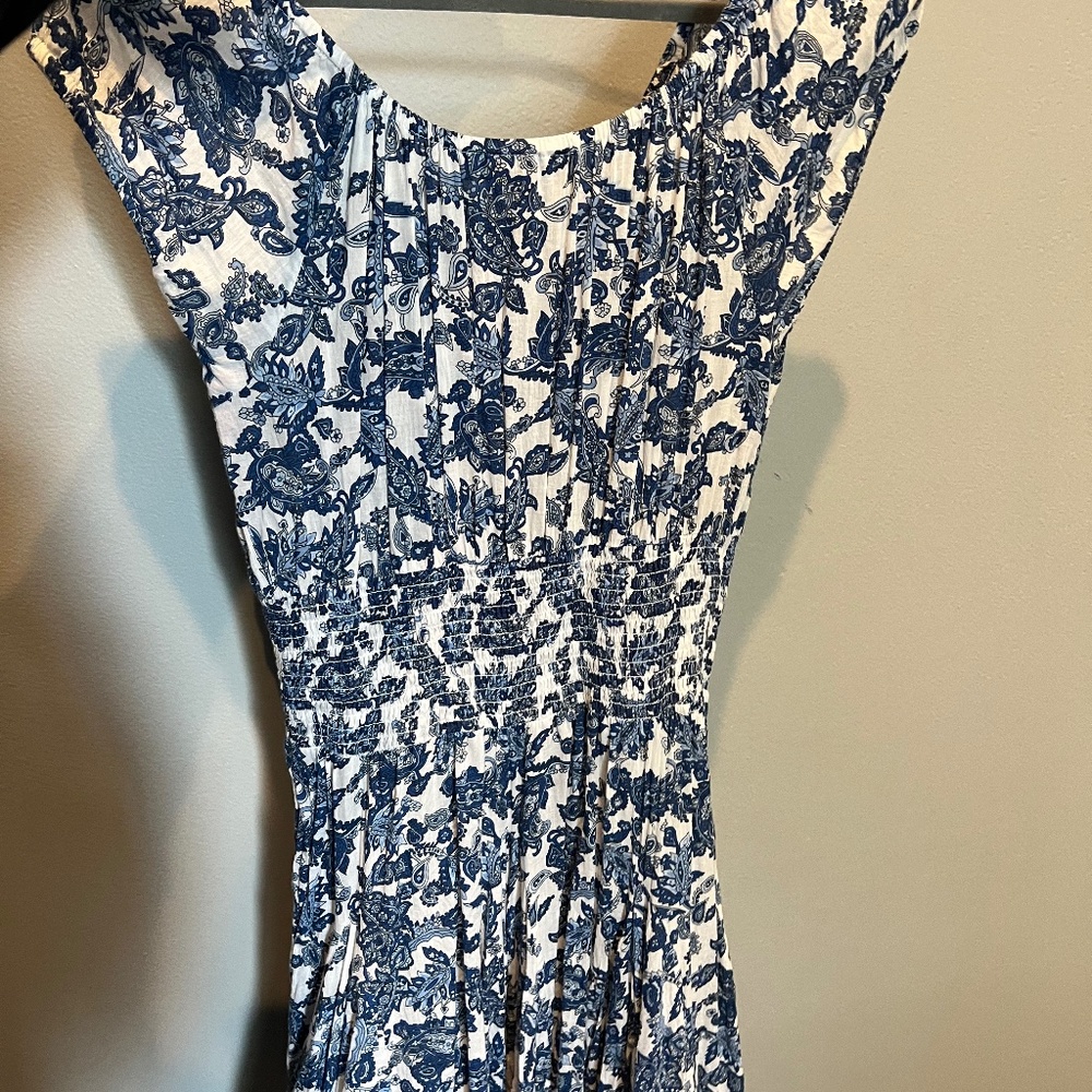 Blue floral dress